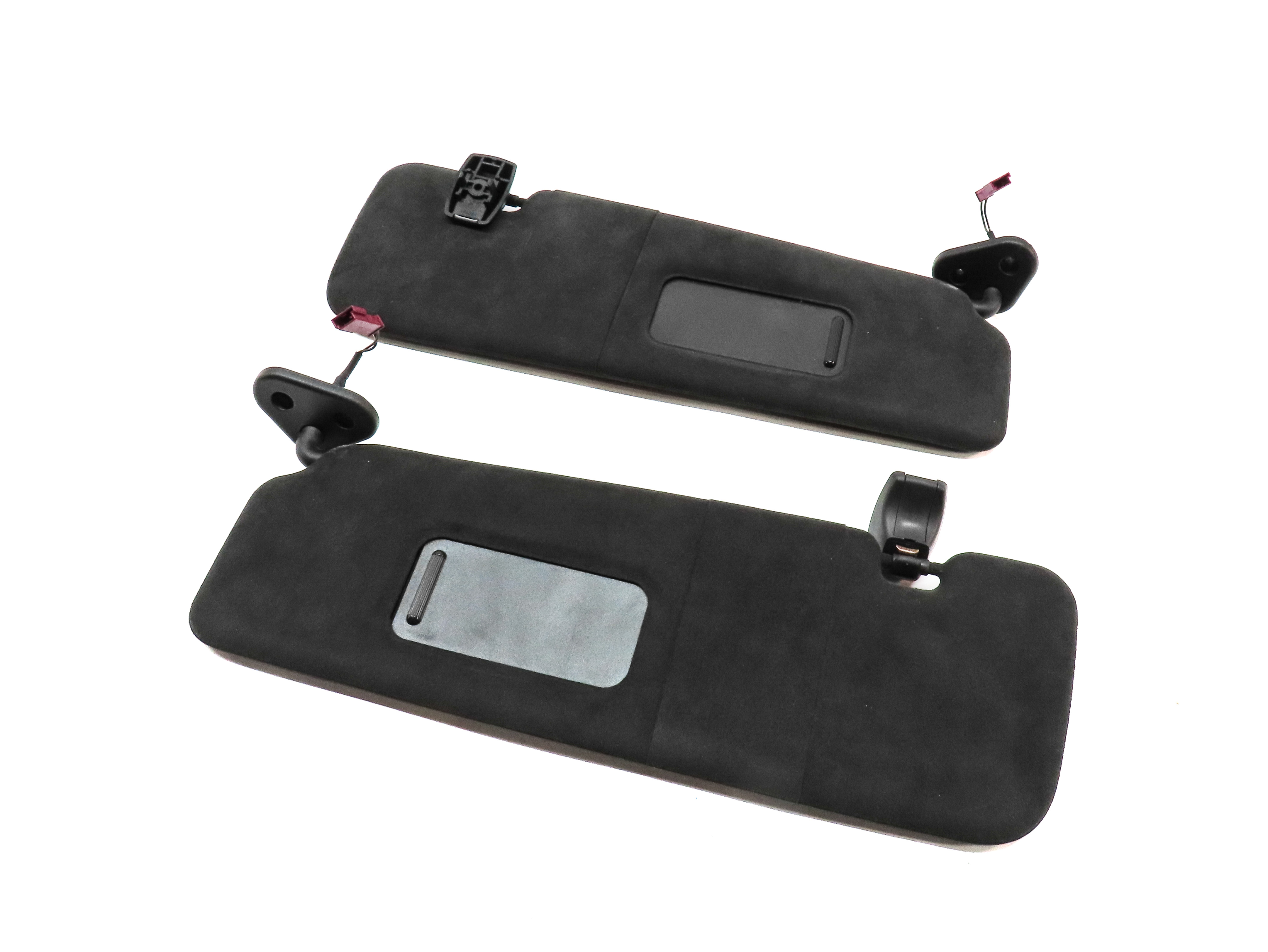 12-19 BMW 640i 650i M6 F06 F12 LEFT/RIGHT SUNVISOR SET (ALCANTARA ANTHRACITE) — exact item pictured